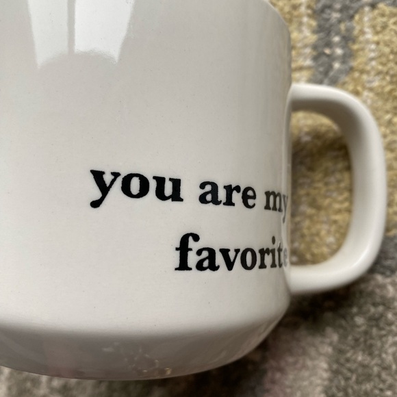 Threshold You are My Favorite Ceramic Coffee Cup with Black Words Embossed - Picture 4 of 5